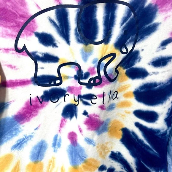 Ivory Ella Tie-Dye‎ Hoodie 100% cotton SMALL - Picture 6 of 8